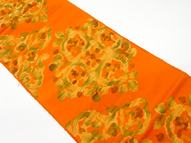 リサイクル　手織り紬華紋模様織出し名古屋帯